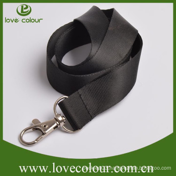 Hot selling Custom Black Polyester Cheap Plain lanyards